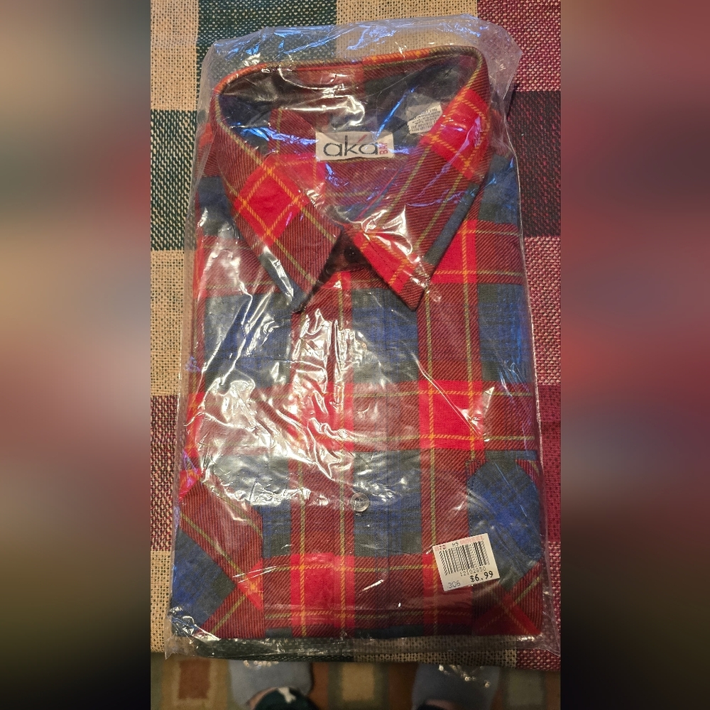 Aka Bay Red and Blue Plaid Shirt